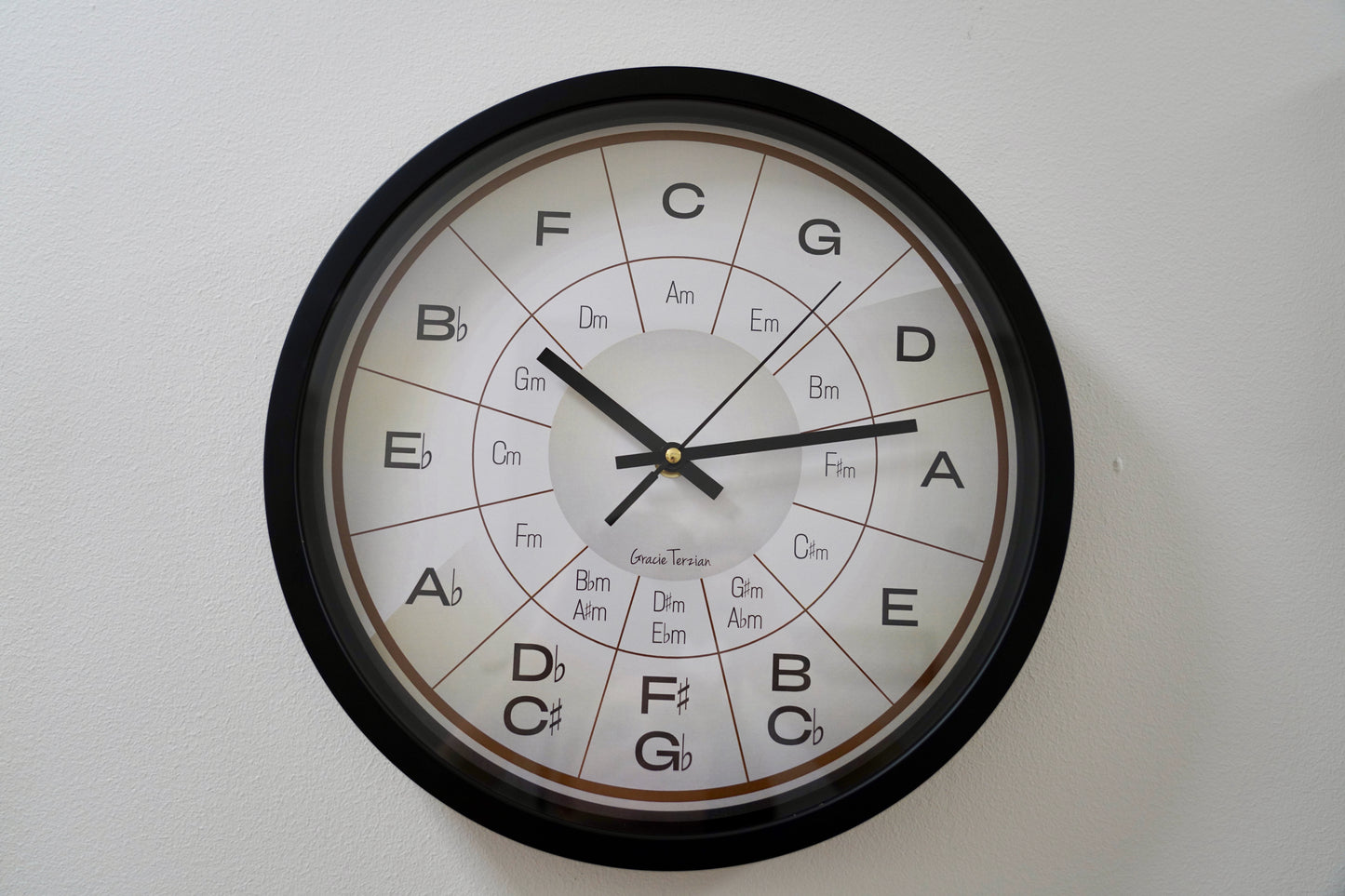 Circle of 5ths Clock - gradient design