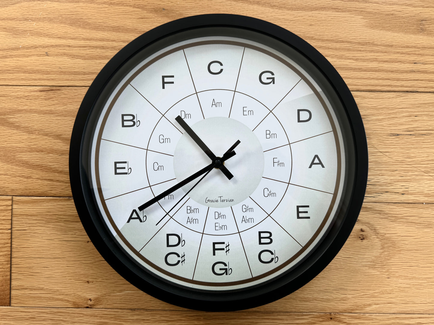 Circle of 5ths Clock - gradient design